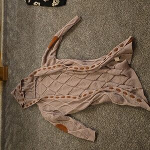 Cute long hooded sweater cardigan